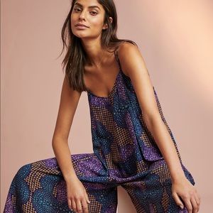 Floreat Anthropologie Purple Jumpsuit